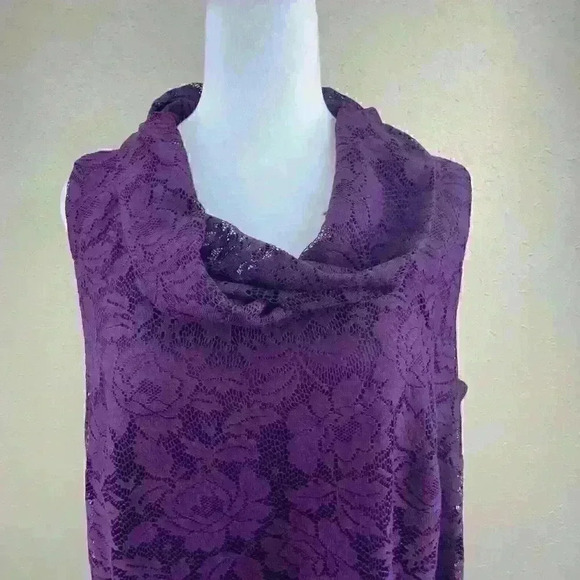 Lane Bryant Women’s Size 18 Purple Lace Dress Sleeveless  Mid Party Sumer  DC1 - Picture 3 of 6